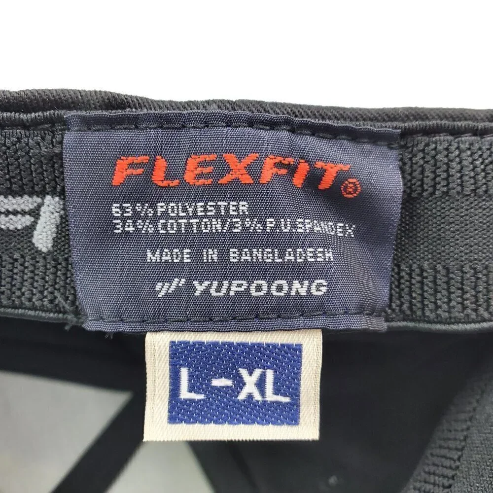 Flexfit Blank Black Hat 6277 Combed Twill Cap Men's L/XL New